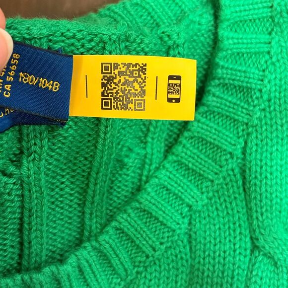 POLO Ralph Lauren Green Cable Knit Sweater XXL Classic Preppy Women’s - Picture 11 of 11